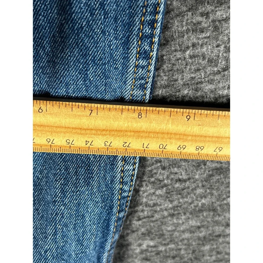 Levis 505 Regular Fit Straight Leg Jeans Mens 34x29 Medium Wash Blue Denim